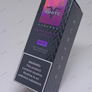 Ignite Subzero Nicsalt - Berry Banana Sundae (Sorvete de Frutas Vermelhas com Banana)